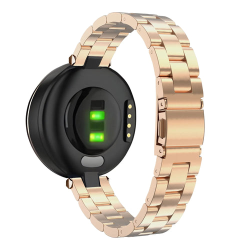 Steel Strap 'Classic', rose gold, on a watch, 3/4 rear view