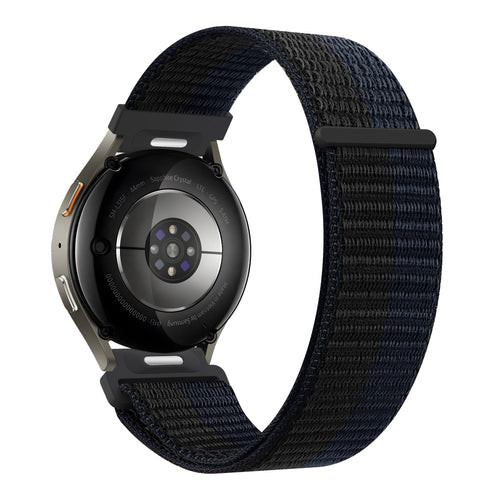 Bandz Huawei Watch GT 3 Pro 43mm Nylon Strap 'Easy Fit' (Black/Blue)