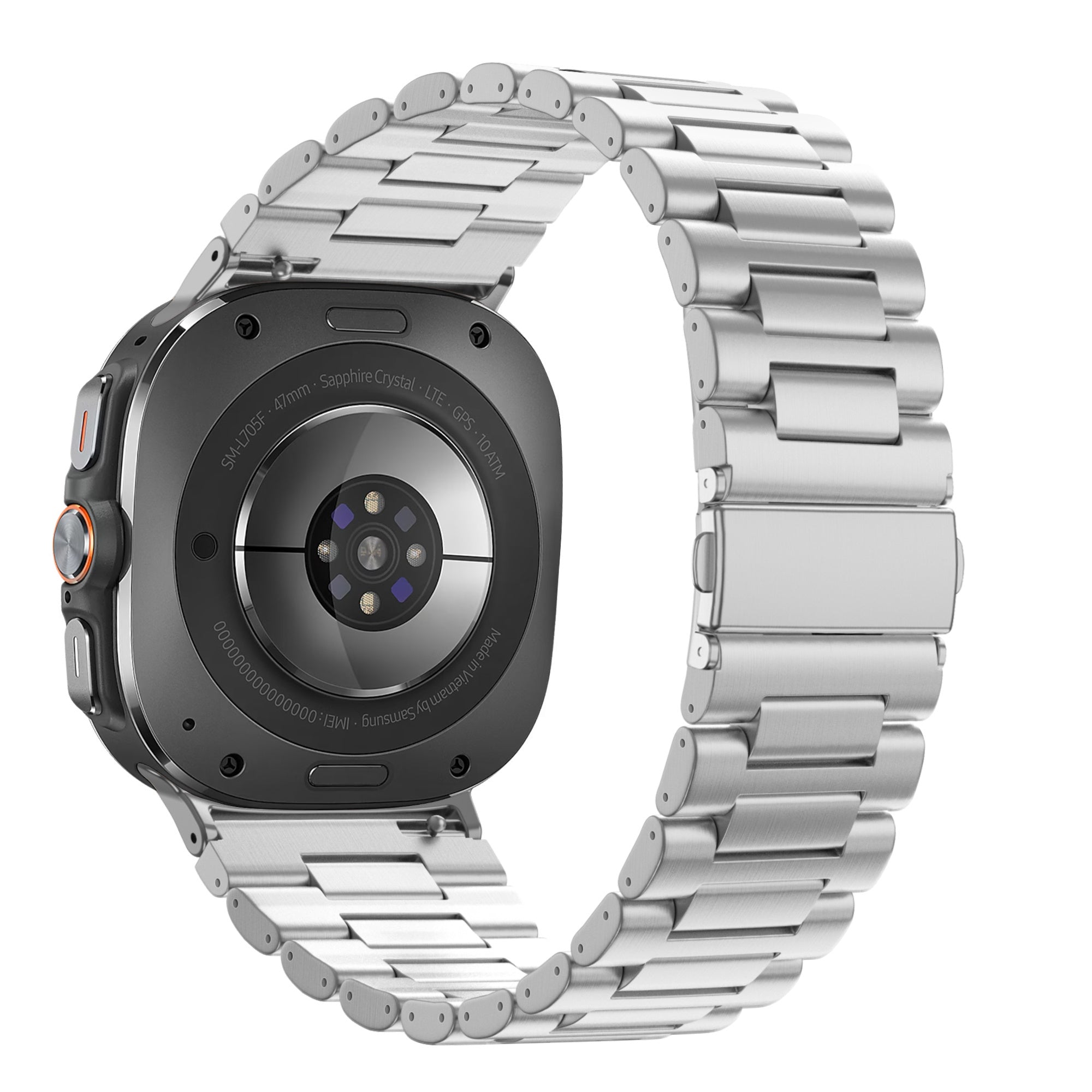 Bandz Samsung Galaxy Watch Ultra 2 Steel Link Strap 'Deluxe' (Silver)