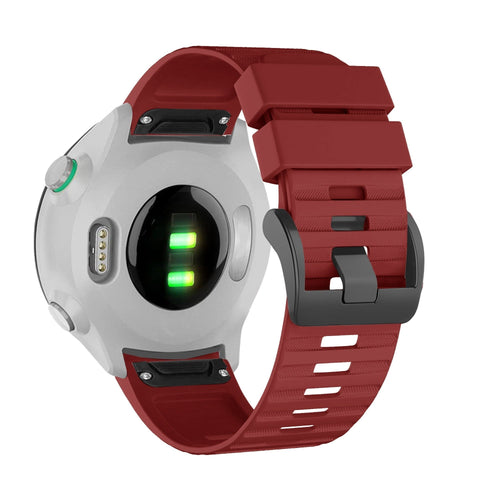 Bandz Garmin MARQ Silicone Strap with Buckle (Red)