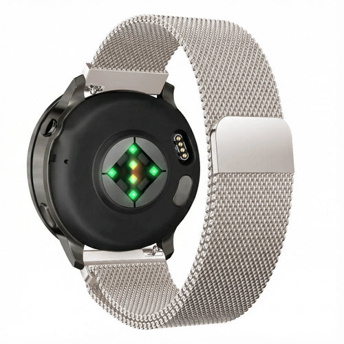 Bandz Garmin Forerunner 265s Milanese Loop Strap (Starlight)