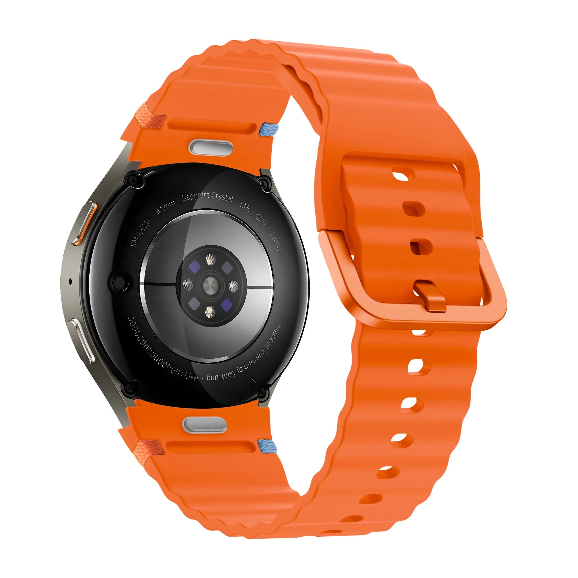 Bandz Samsung Galaxy Watch 7 - 44mm Wave Strap 'Easy Fit' (Orange)