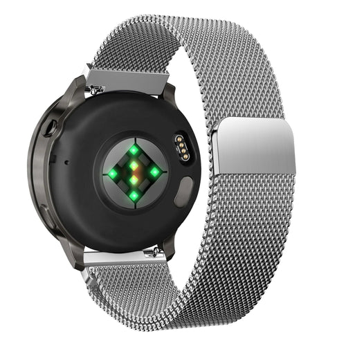 Bandz Garmin Forerunner 170 Milanese Loop Strap (Silver)