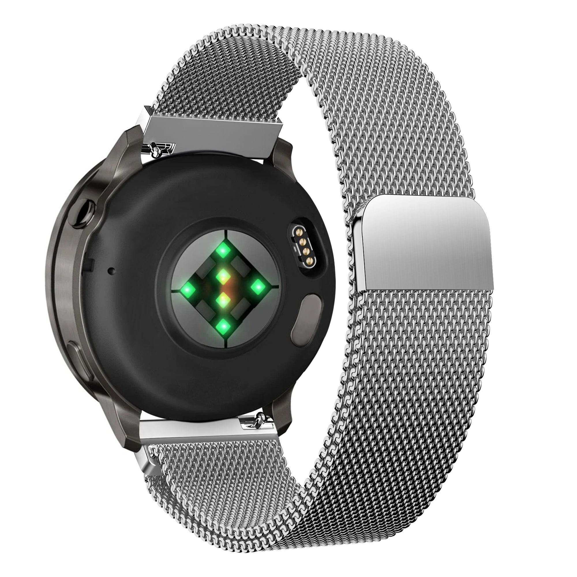 Bandz Garmin Forerunner 170 Milanese Loop Strap (Silver)