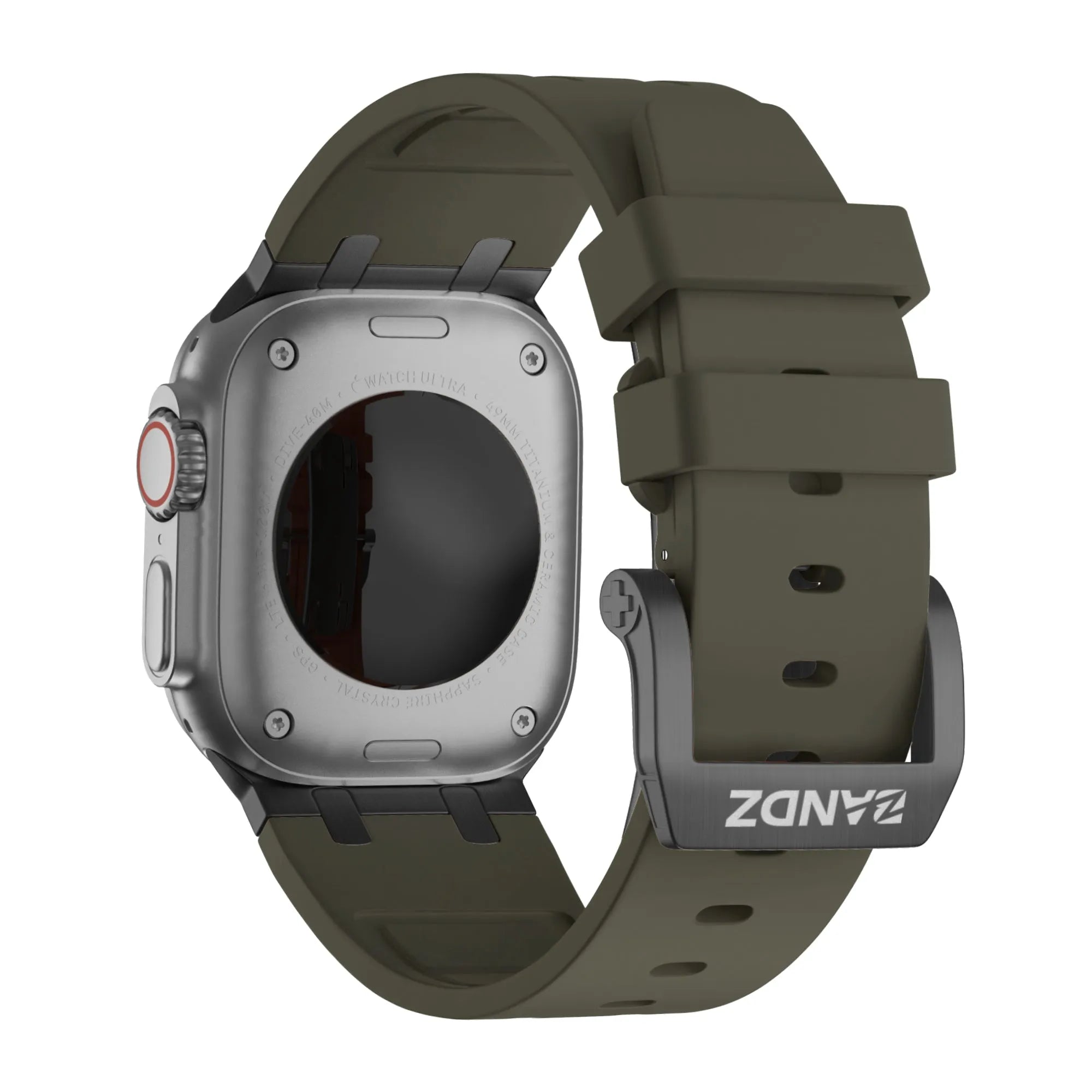 Bandz Apple Watch Silicone Strap 'Luxe Liquid' (Brown With Black)