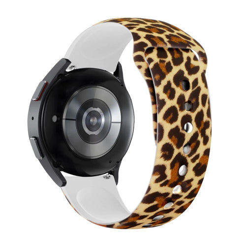 Silicone Patterned Strap, on a watch, 3/4 rear view