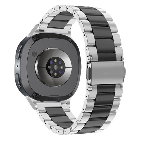 Bandz Samsung Galaxy Watch 8 Classic Steel Strap 'Classic' (Silver/Black)