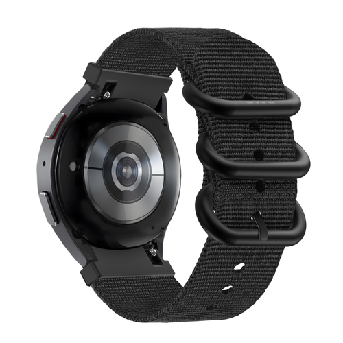 BALR Samsung Galaxy Watch 4 Classic 42mm Nylon Strap with Buckle (Black)