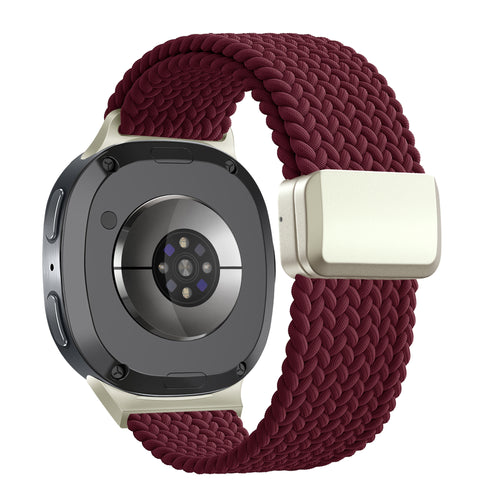 Bandz Samsung Galaxy Watch 8 Classic Magnetic Braided Strap (Wine Red)