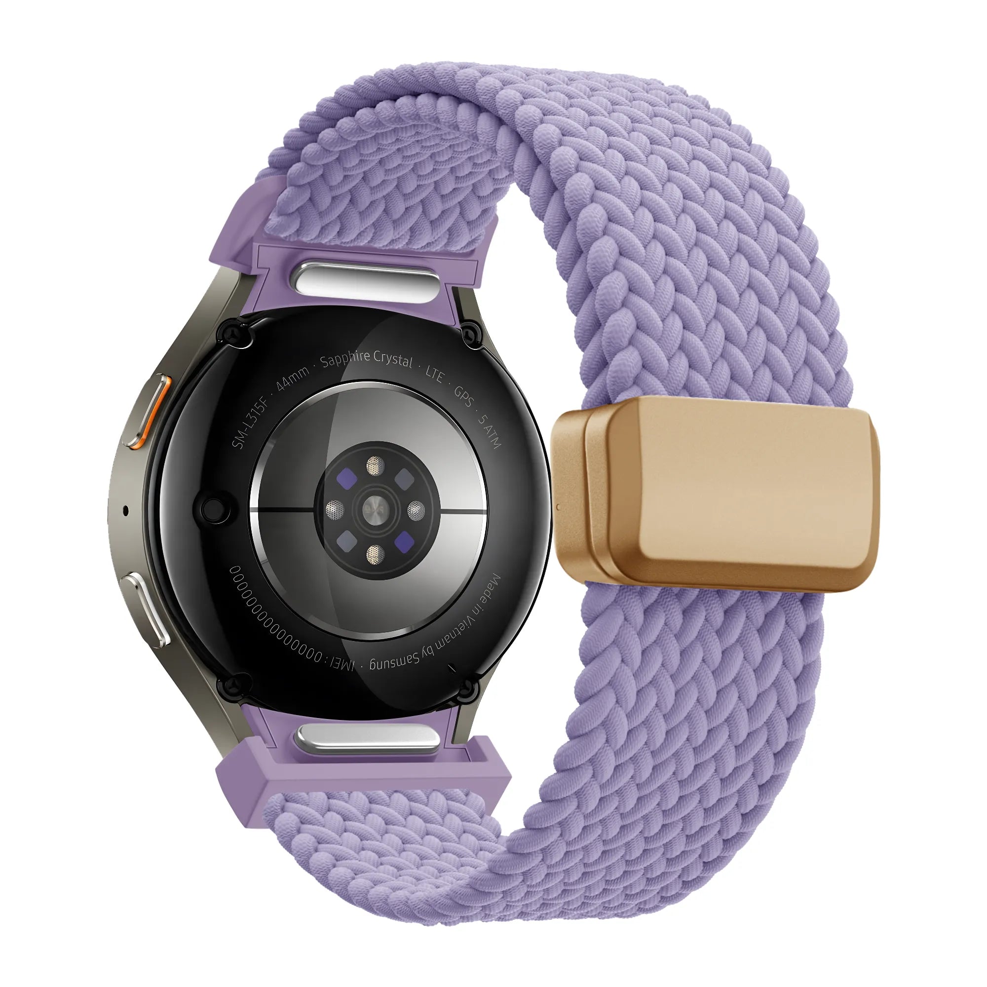 Bandz Samsung Galaxy Watch 5 Pro Braided Strap 'Easy Fit' (Lilac)