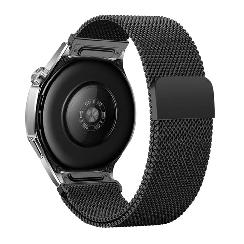 Bandz Coros Apex 46mm 'One Push' Milanese Strap (Black)