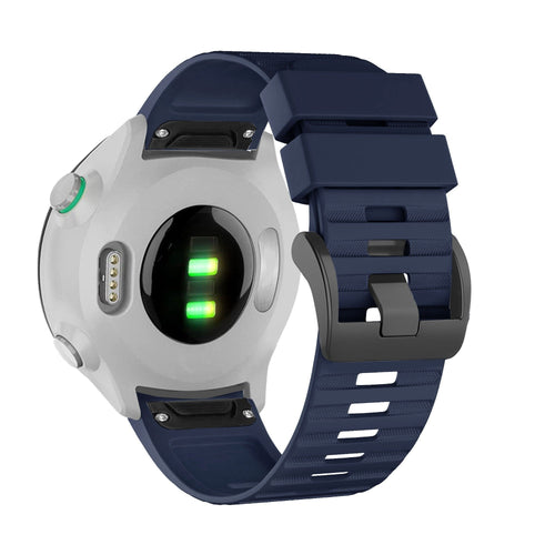 Bandz Garmin Forerunner 970 Buckled Silicone Strap (Dark Blue)