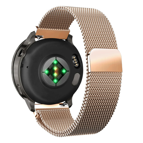 Bandz Garmin Forerunner 170 Milanese Loop Strap (Rose Gold)