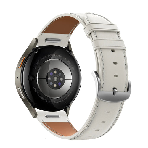 Bandz OnePlus Watch 3 - 43mm Leather Strap 'Easy Fit' (White)