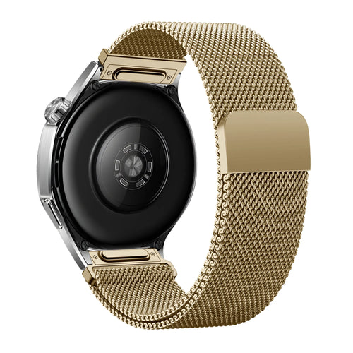 Bandz Huawei Watch GT 3 Pro 43mm Milanese Strap 'Easy fit' (Gold)