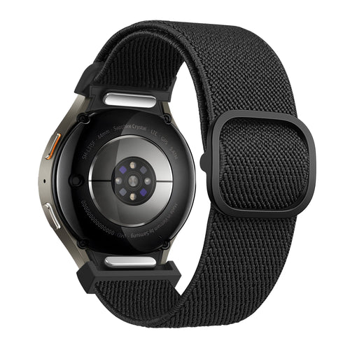 Bandz Samsung Galaxy Watch 4 Classic 46mm Elastic Strap 'Easy Fit' (Black)
