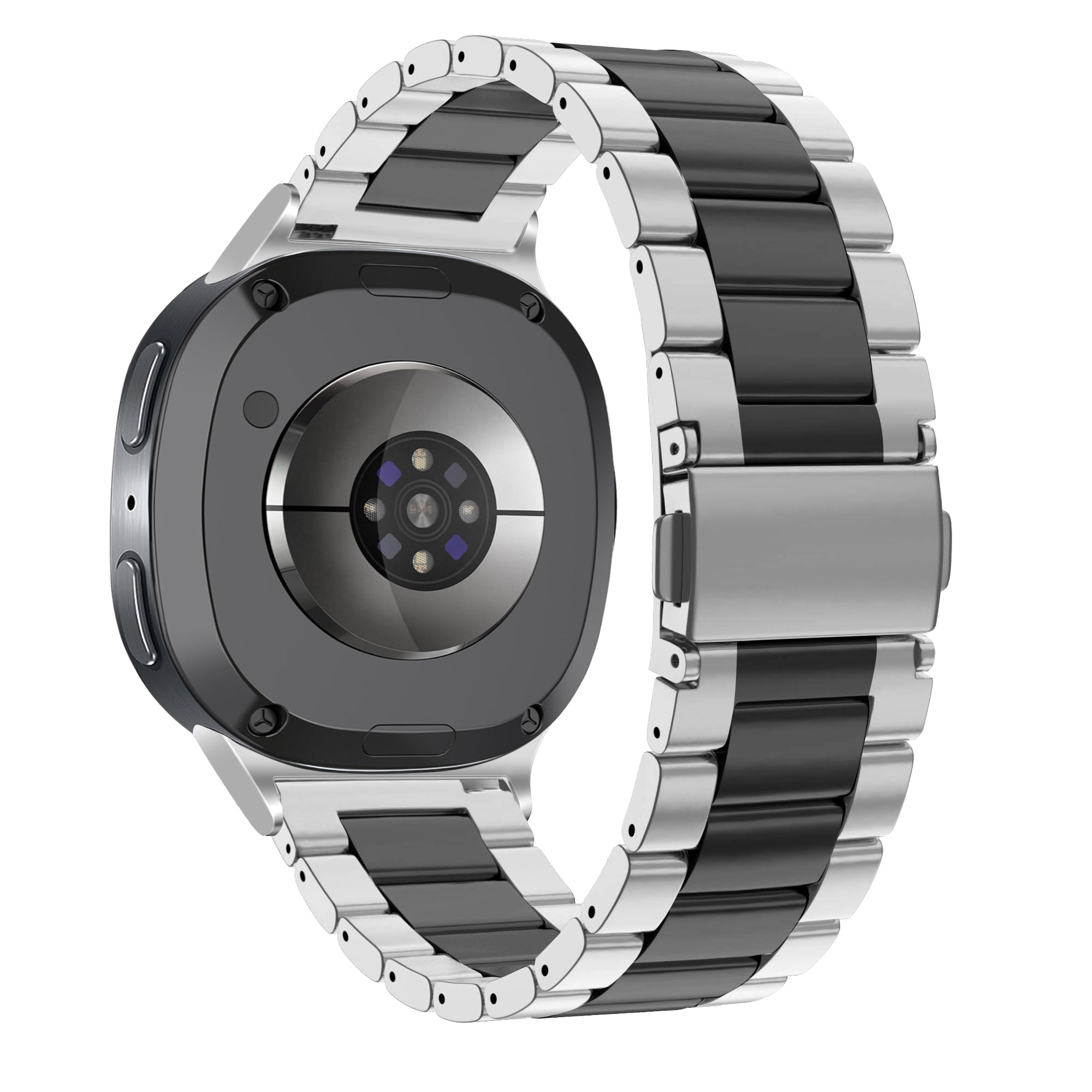 Bandz Samsung Galaxy Watch 8 - 44mm Steel Strap 'Classic' (Silver/Black)