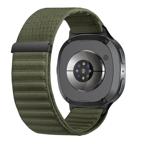 Samsung Galaxy Watch 8 - 40mm Wave Nylon Strap (Dark Green)