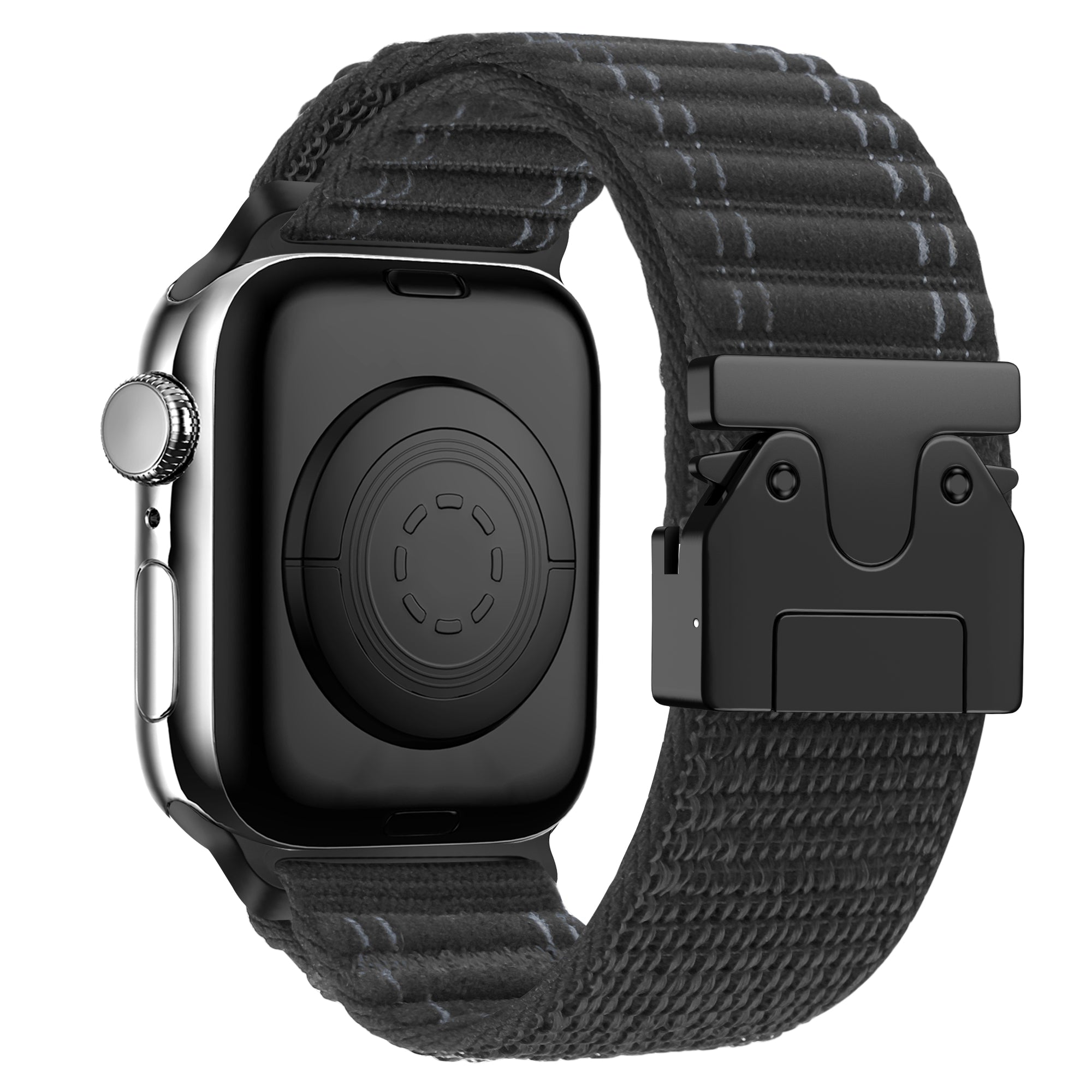 Bandz Apple Watch Ultra Nylon Strap 'Deluxe' P-Buckle (Black)
