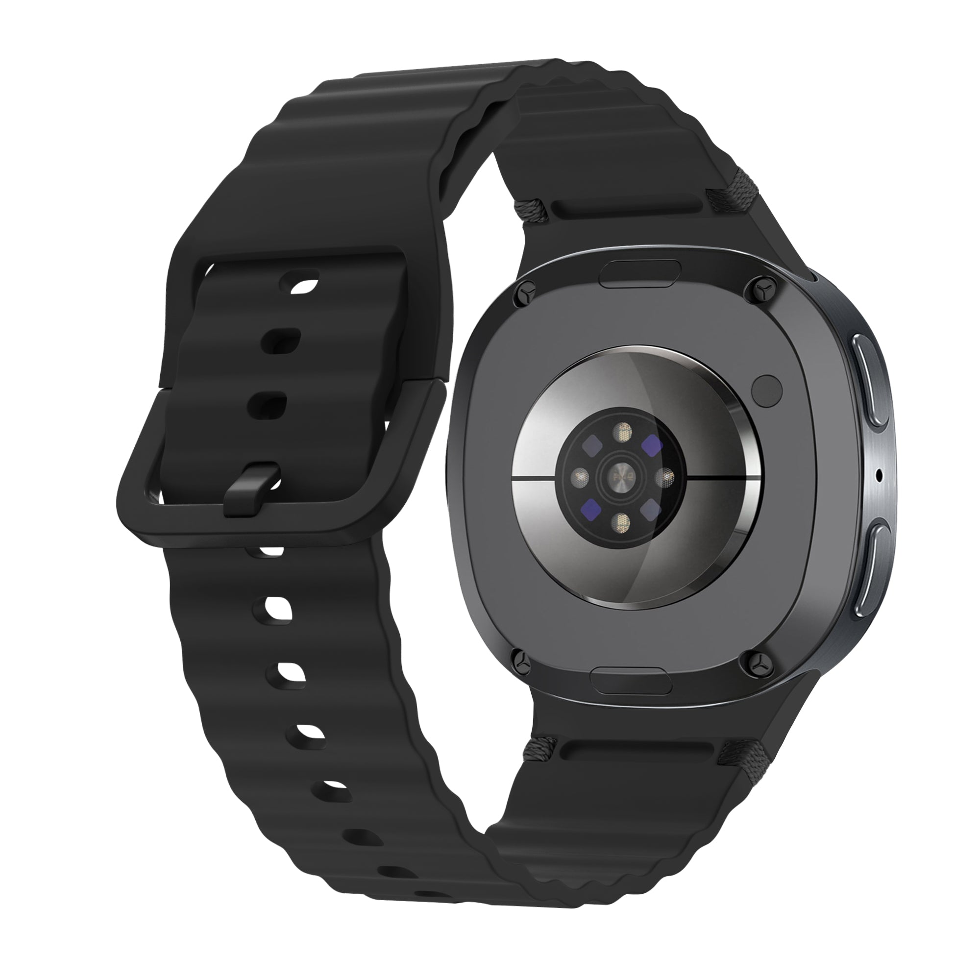 Samsung Galaxy Watch 8 - 44mm Wave Silicone Strap (Black)
