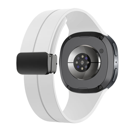 Samsung Galaxy Watch 8 Classic D-Buckle Silicone Strap (White)