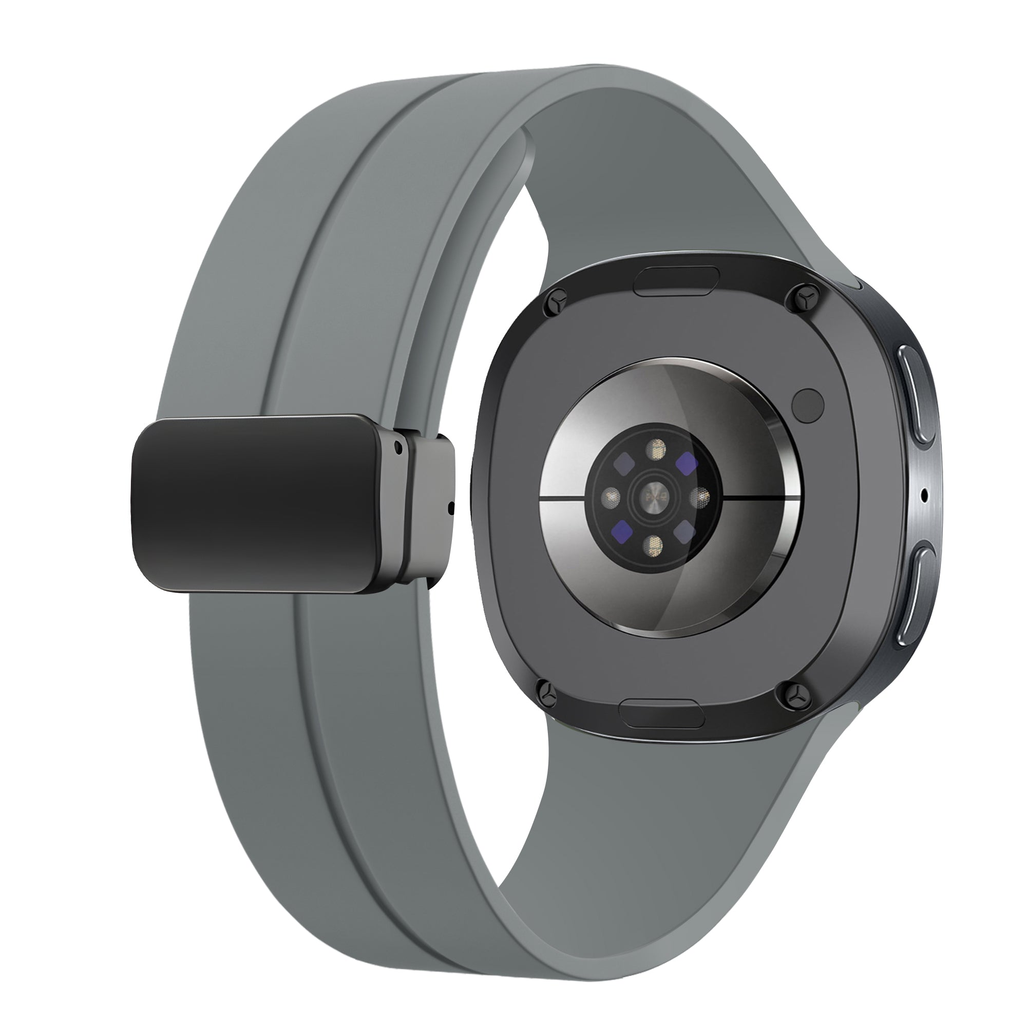 Samsung Galaxy Watch 9 - 40mm D-Buckle Silicone Strap (Dark Grey)