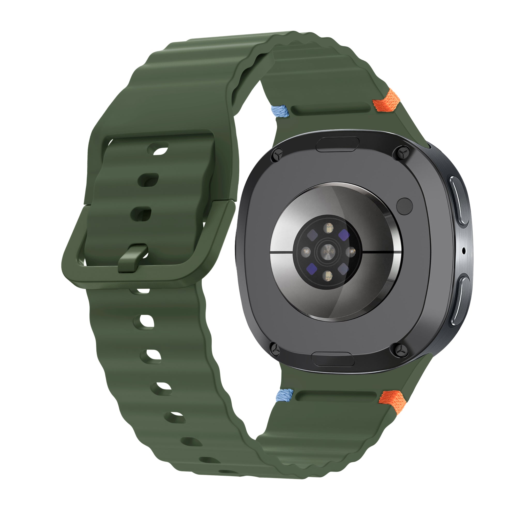Samsung Galaxy Watch 9 - 40mm Wave Silicone Strap (Army Green)