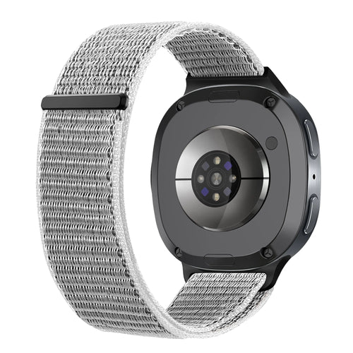 Nylon Strap, seashell, on a watch, 3/4 rear view