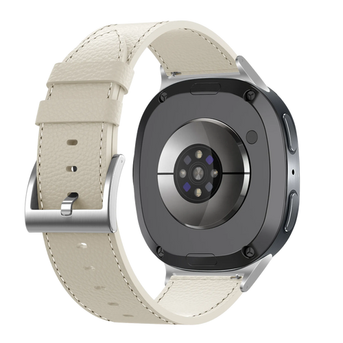 Samsung Galaxy Watch 8 Classic Leather Grain Strap (Beige)