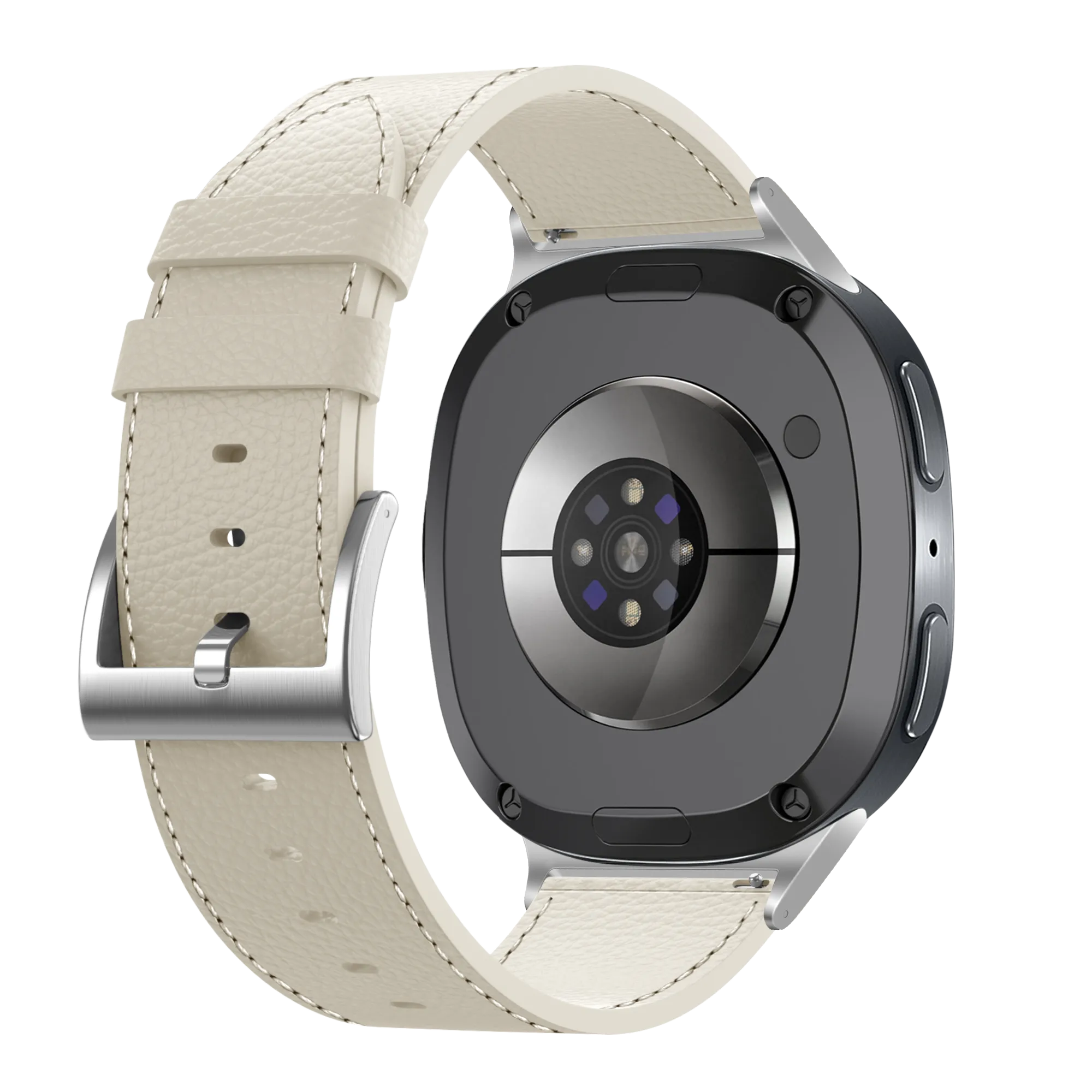 Samsung Galaxy Watch 8 Classic Leather Grain Strap (Beige)