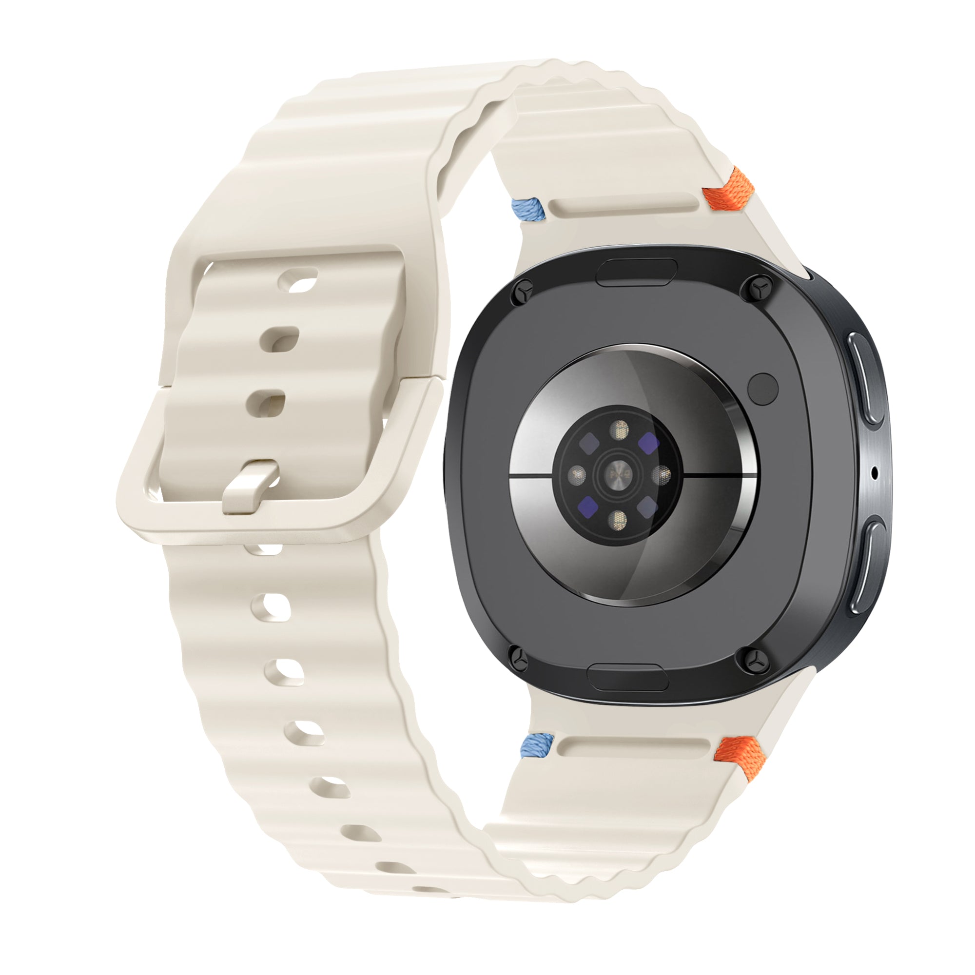 Samsung Galaxy Watch 9 - 40mm Wave Silicone Strap (Starlight)