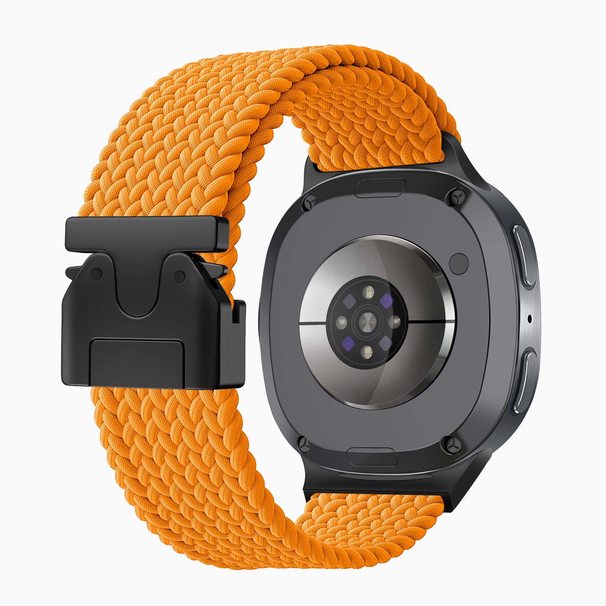 Samsung Galaxy Watch 8 - 44mm Braided Strap with P-Buckle (Orange)