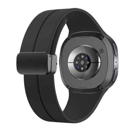 Samsung Galaxy Watch 9 - 44mm D-Buckle Silicone Strap (Black)