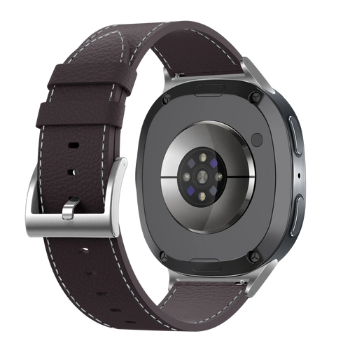 Samsung Galaxy Watch 8 - 44mm Leather Grain Strap (Coffee Brown)