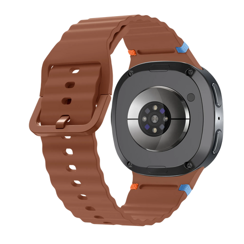 Samsung Galaxy Watch 8 Classic Wave Silicone Strap (Brown)