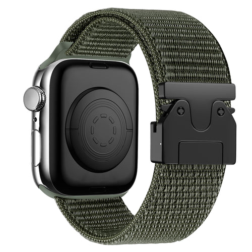 Bandz Apple Watch Ultra Nylon Strap 'Classic' P-Buckle (Army Green)