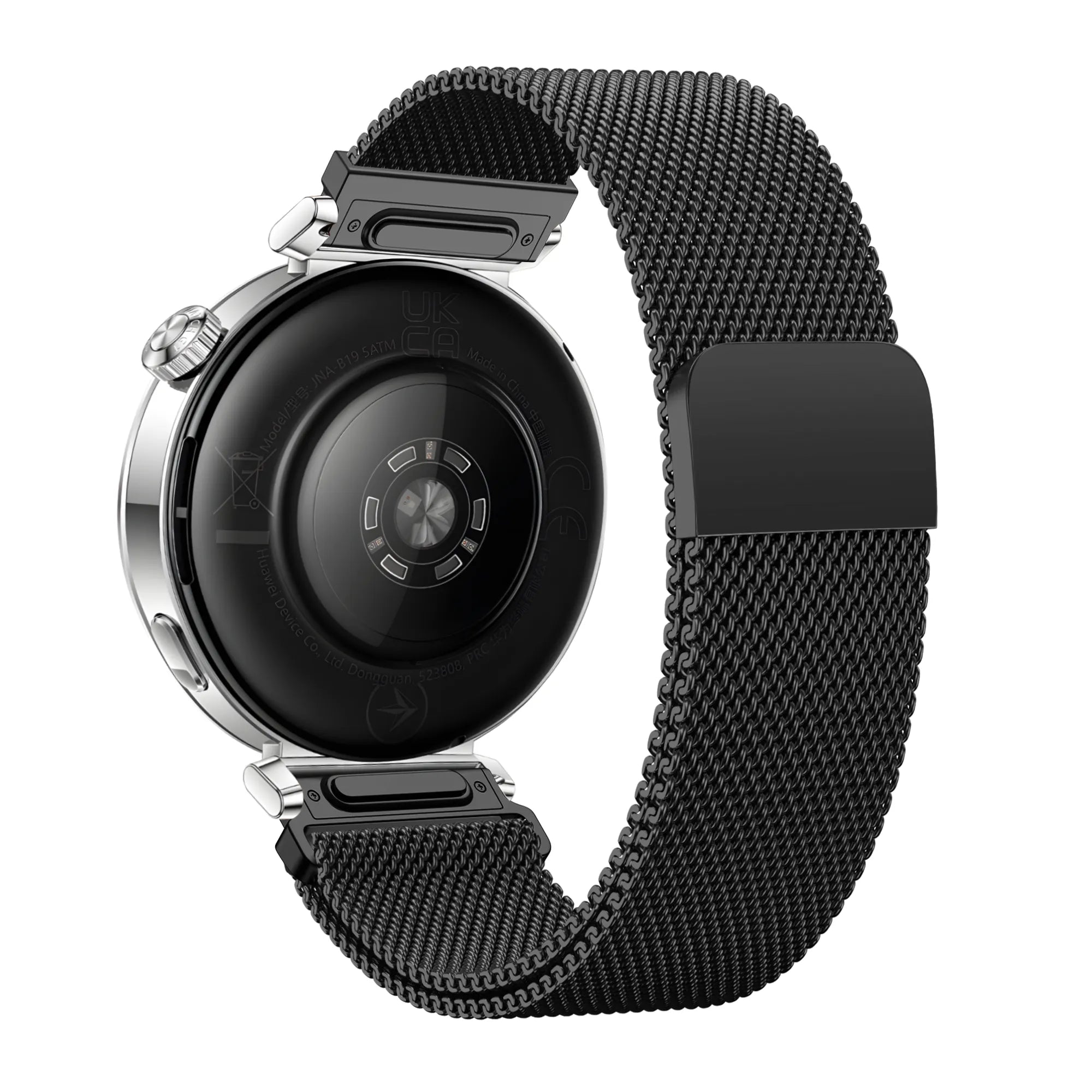Bandz Huawei Watch GT 5 - 41mm Milanese Strap 'Easy fit' (Black)