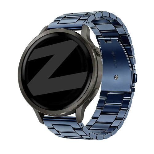 Bandz Garmin Vivoactive 4 Steel Strap 'Classic' (Blue)