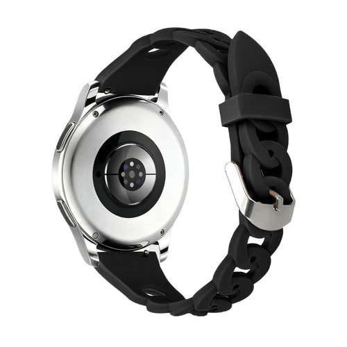 Bandz Oozoo Smartwatch 20mm Silicone Strap 'Chains' (Black)