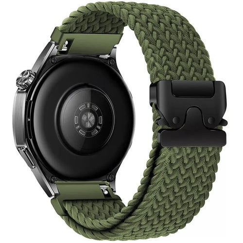 Fossil Gen 4 Explorist (HR) Woven Nylon Strap with P-Buckle (Green)