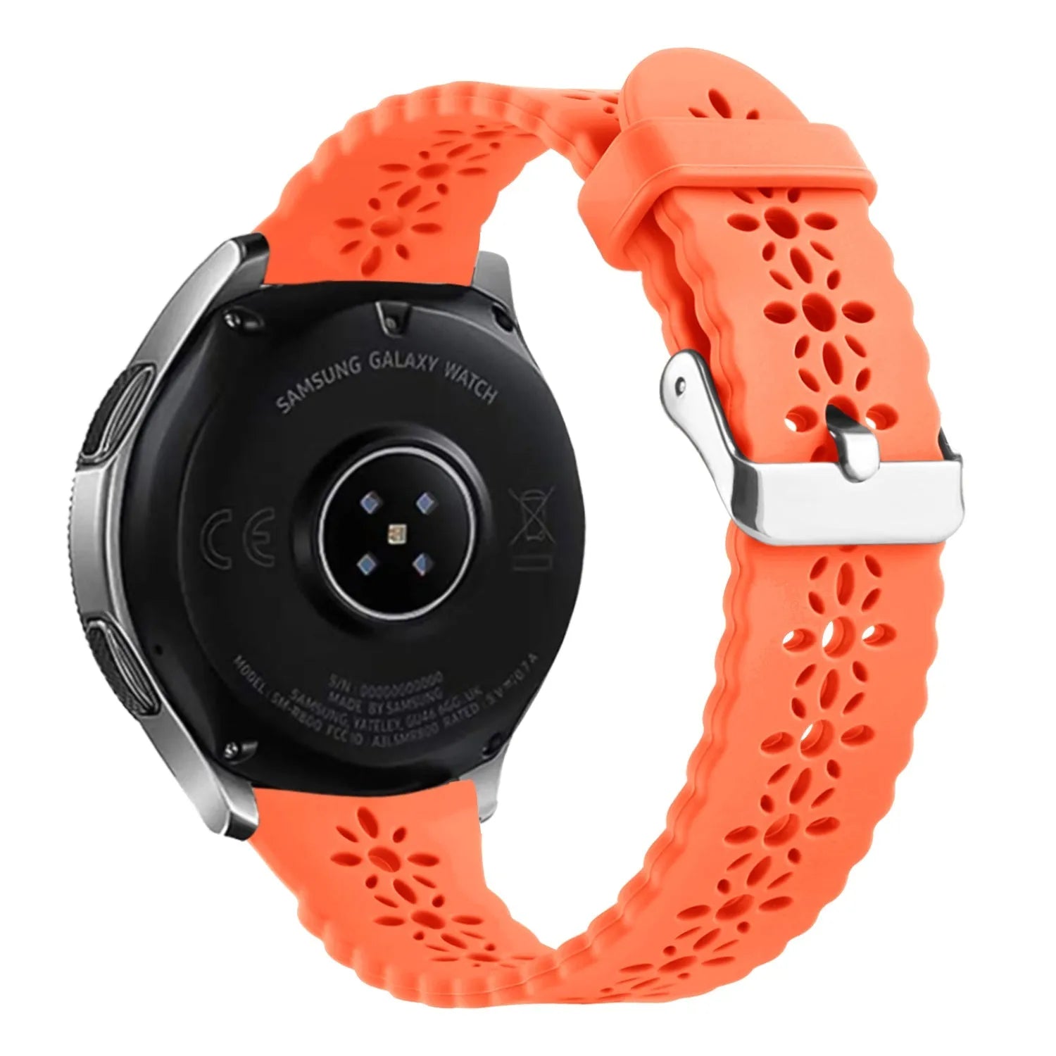Coros Apex 42mm Patterned Silicone Strap (Orange)
