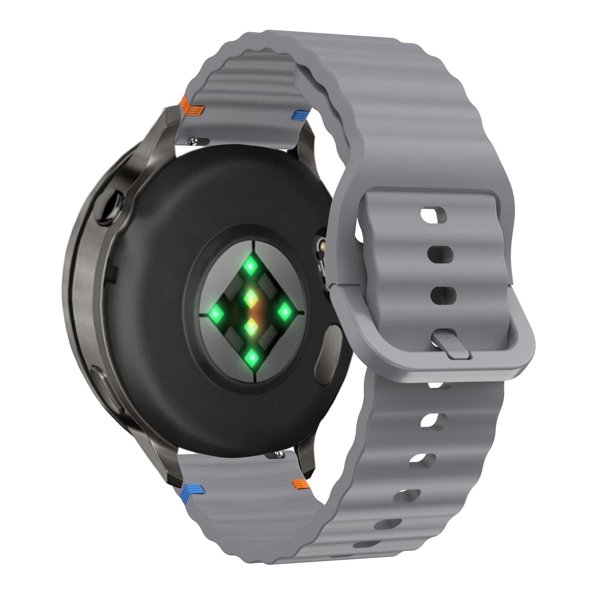 Bandz Garmin Venu 2 Plus Silicone Strap 'Wave' (Dark Grey)