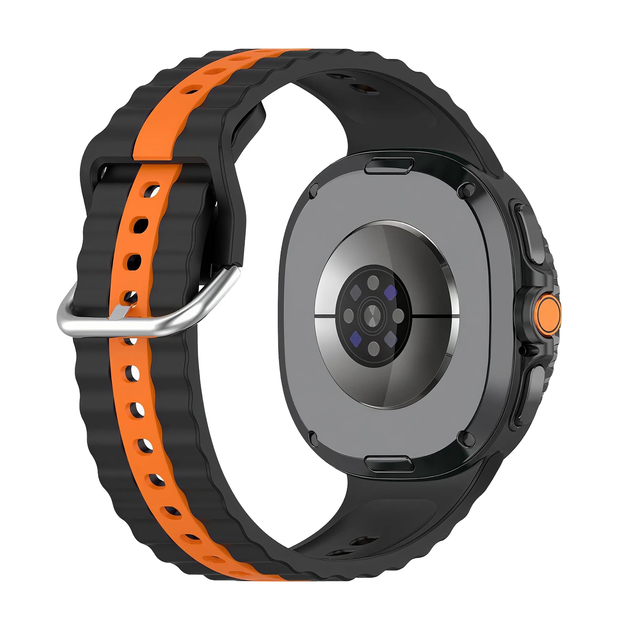 Samsung Galaxy Watch 8 Classic Dual Sport Strap (Black/Orange)