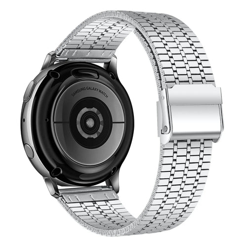 Fine Steel Strap, silver, on a watch, 3/4 rear view