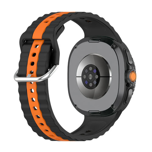 Samsung Galaxy Watch 8 - 40mm Dual Sport Strap (Black/Orange)