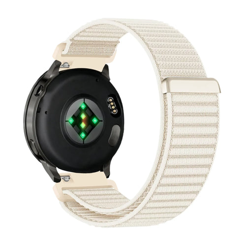 Nylon Strap 'Wave', starlight, on a watch, 3/4 rear view
