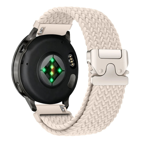 Nylon Braided Strap 'Parachute', starlight, on a watch, 3/4 rear view