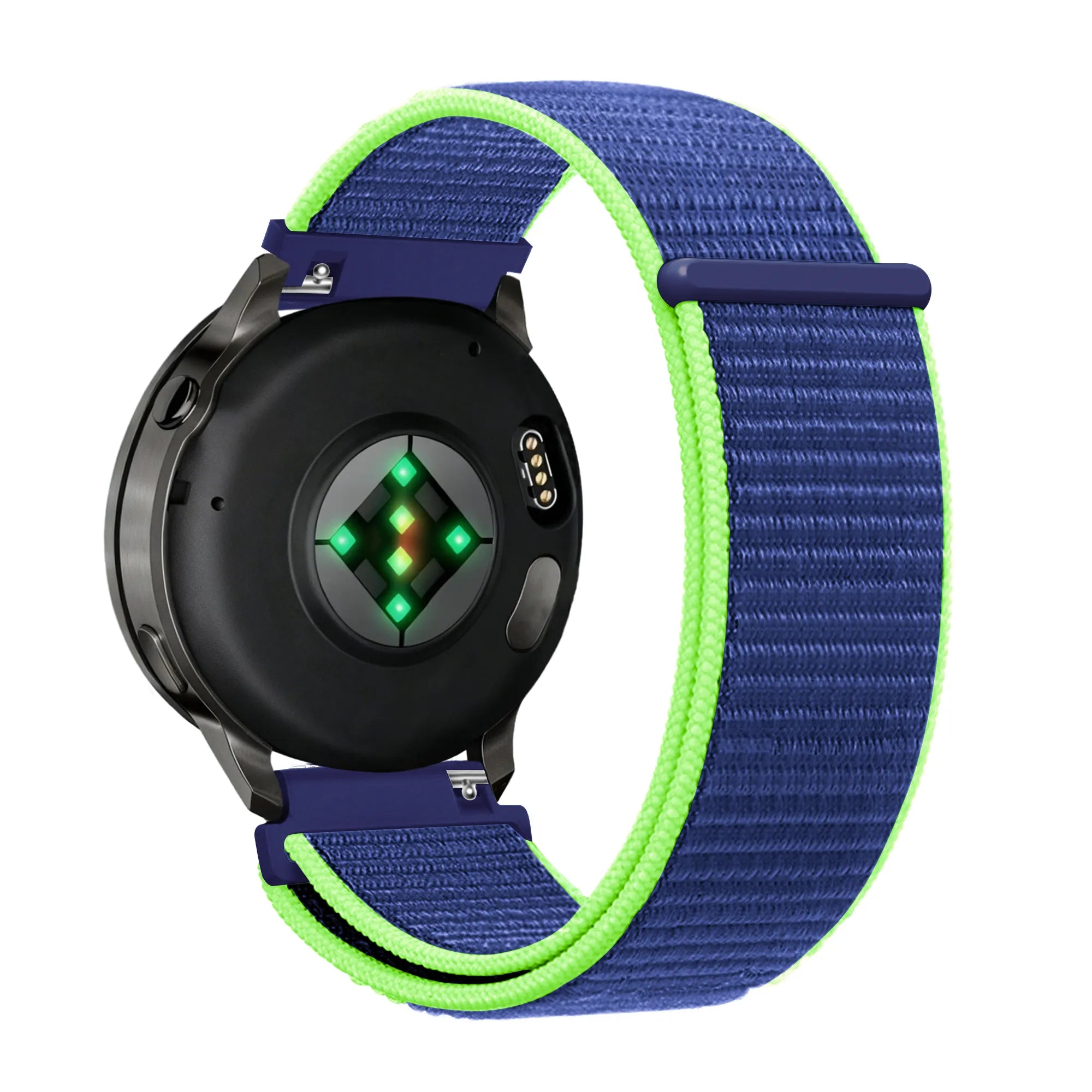 Bandz Garmin Vivoactive 4 Nylon Loop Strap (Blue/Lime)