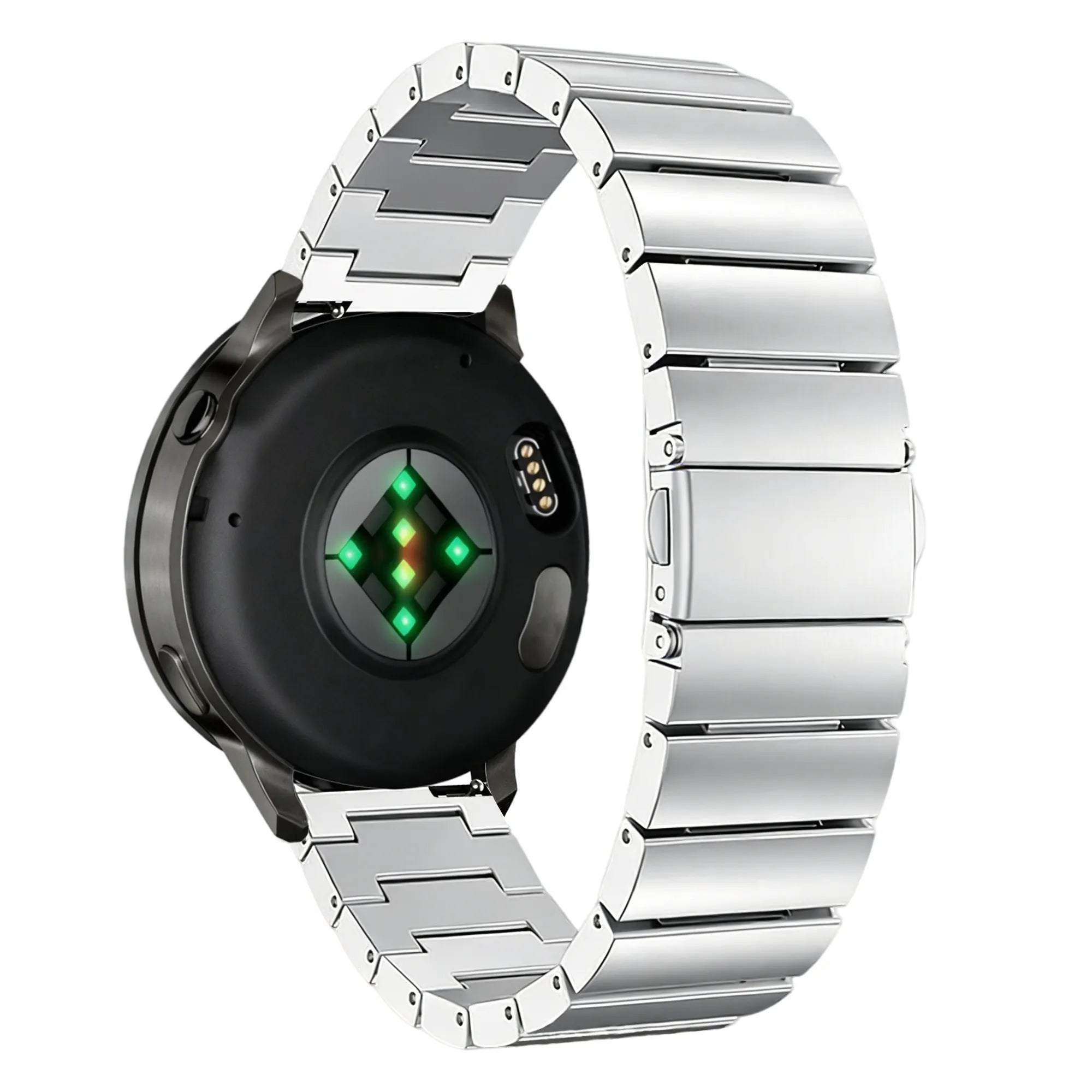Bandz Garmin Forerunner 255 Steel Strap 'One Bead' (Silver)