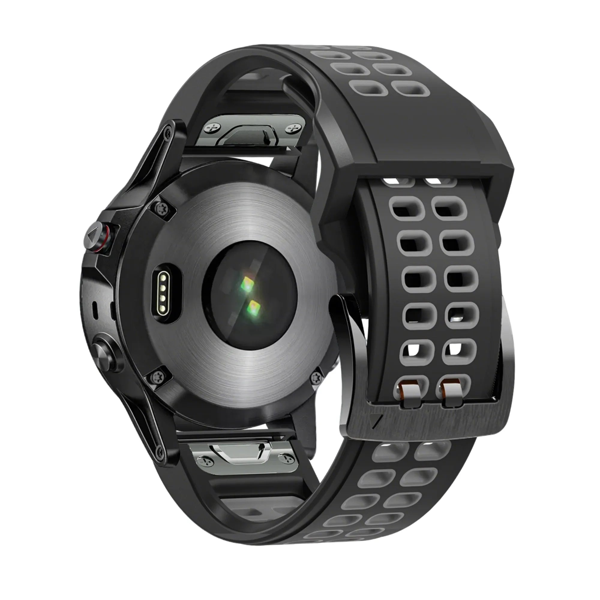 Bandz Garmin Quatix 3 / 6x / 7x Solar Buckled Sport Strap (Black/Grey)